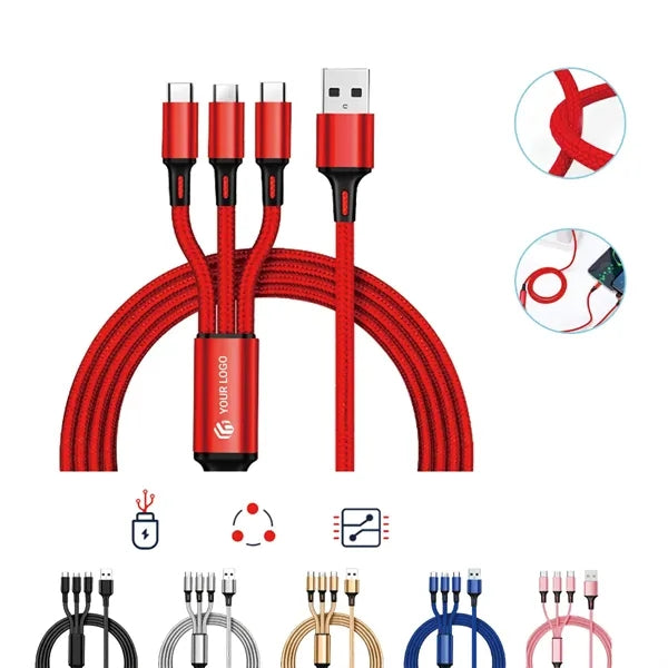 3 in 1 Fast USB Charging Cable Charger Cord