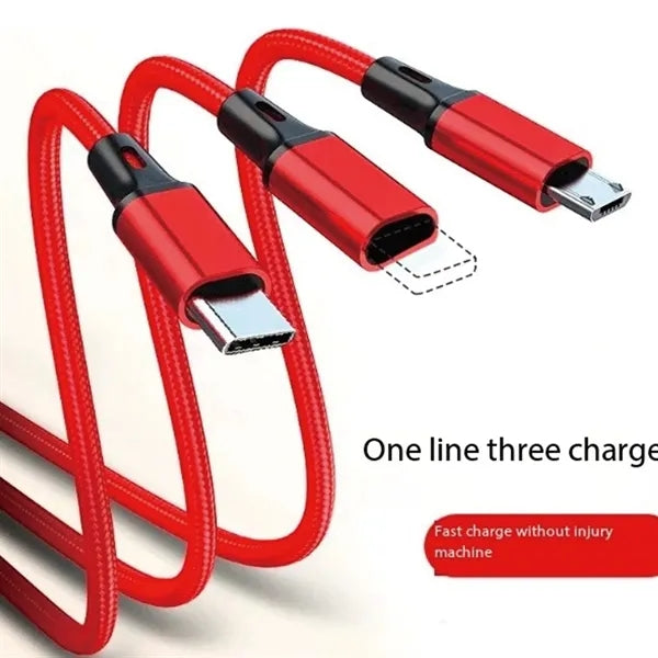 3 in 1 Fast USB Charging Cable Charger Cord