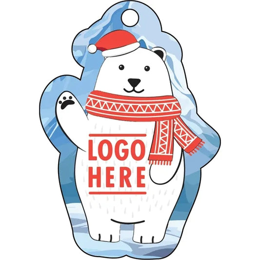 Full Color Acrylic Ornaments - Polar Bear Waving