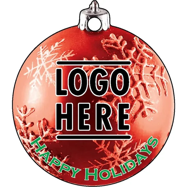 Full Color Acrylic Ornaments - Bulb 3 - Red