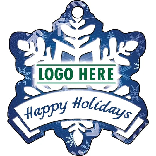 Full Color Acrylic Ornaments - Snowflake with Banner
