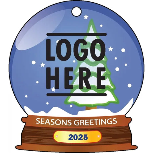 Full Color Acrylic Ornaments - Snow Globe with Front Plate