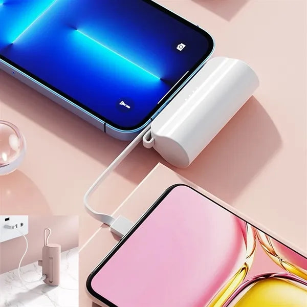 5000 mAh Portable Charging Bank With Mobile Phone Holder