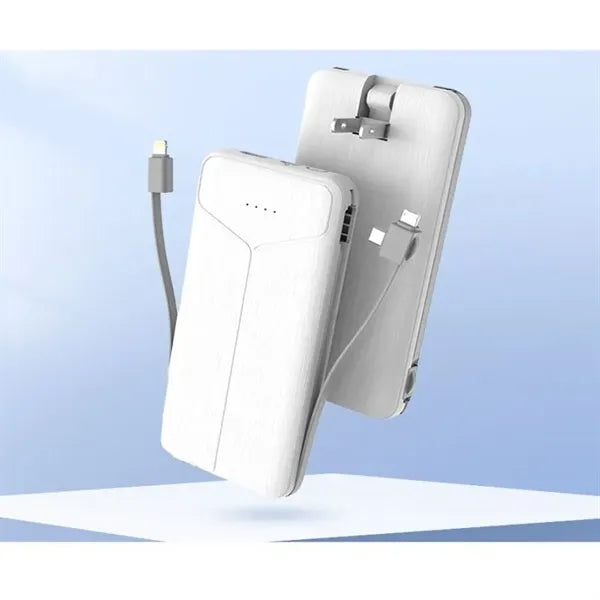 10000mAh Power Bank with Built in Plug