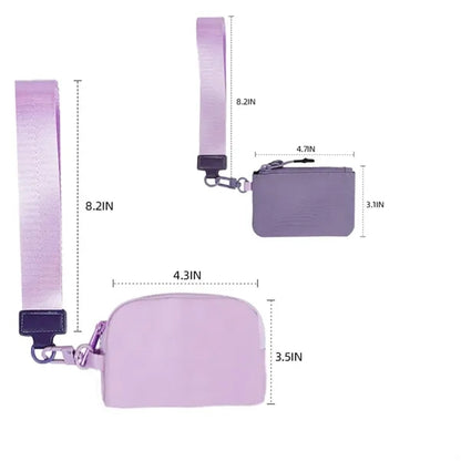 Mini Zip Around Wristlet keychain Wallet for Women
