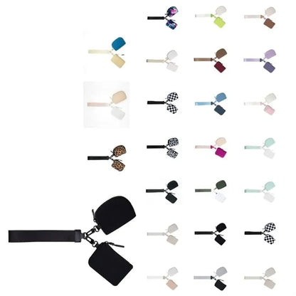 Mini Zip Around Wristlet keychain Wallet for Women