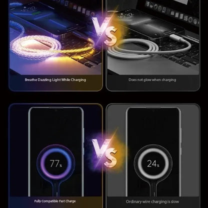 LED Light Gradual Fast Charger Illuminated Charging Cable
