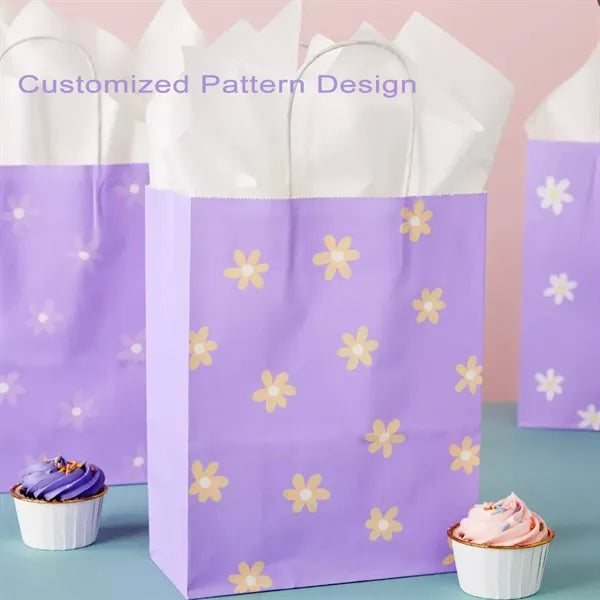 Reinforced Handle Customizable Eco-Friendly Kraft Paper Bags