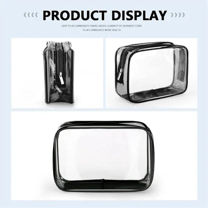TSA Approved Clear Travel Toiletry Makeup Cosmetic Bag