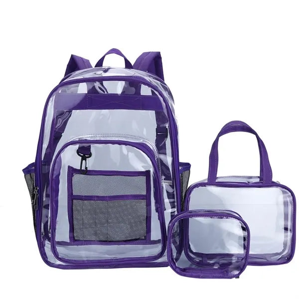 PVC Clear Backpack Set