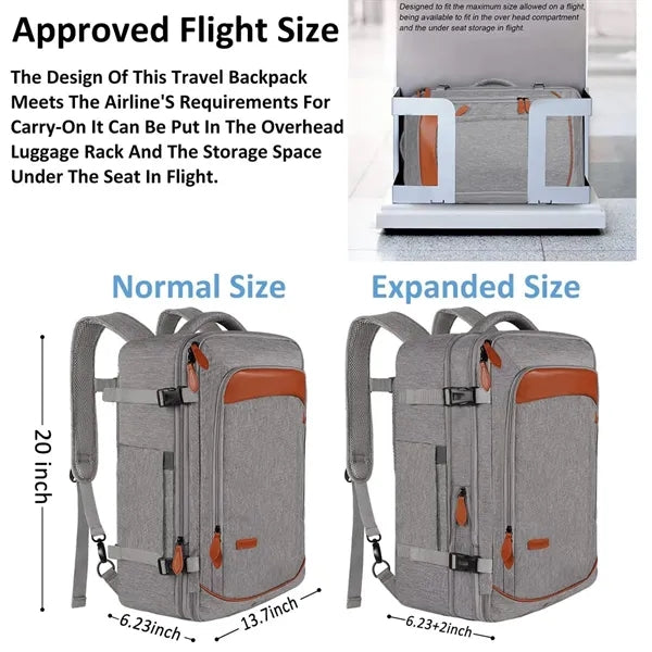 40L Luggage Travelers Bag Backpack With 4 Packing Cubes