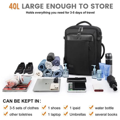 40L Luggage Travelers Bag Backpack With 4 Packing Cubes
