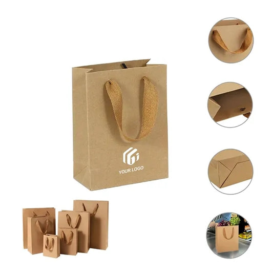 Reinforced Handle Customizable Shopping Gift Paper Bags