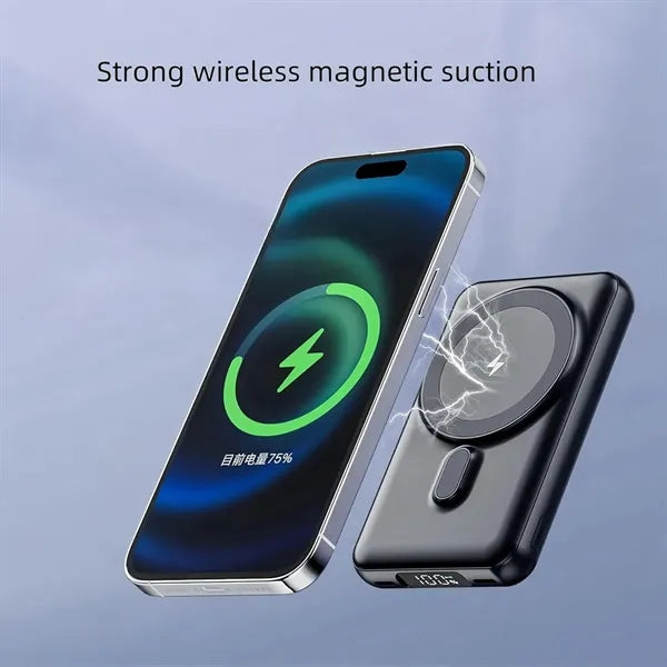 10000mAh Magnetic Wireless Charger Power Bank With 4 Cables