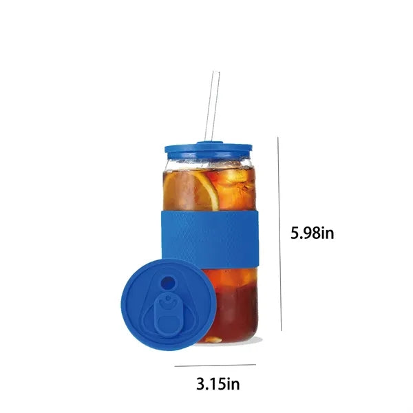 Cups with Lid and glass Straws Drinking for camp party