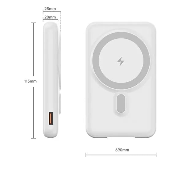 10000mAh Magnetic Wireless Charger Power Bank With 4 Cables