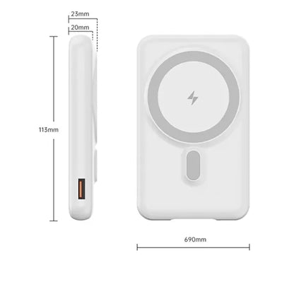 10000mAh Magnetic Wireless Charger Power Bank With 4 Cables