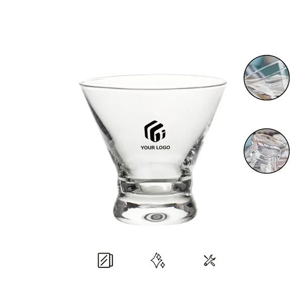 Dessert Cup Ultra Clear See Through Thick Solid Base Glass
