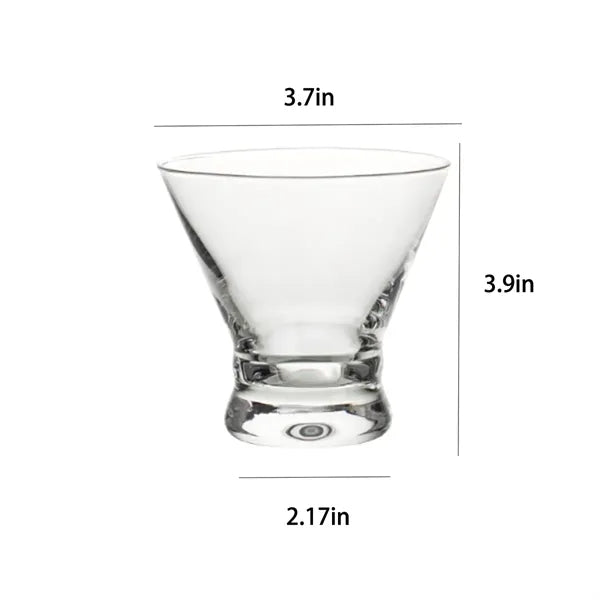 Dessert Cup Ultra Clear See Through Thick Solid Base Glass