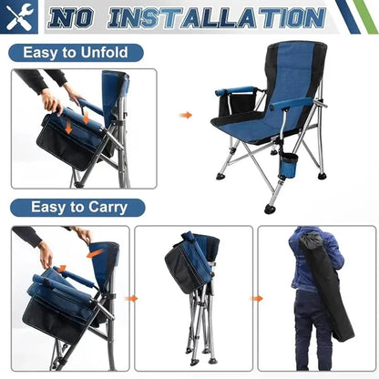 Folding Outdoor Camping Chair with carry Bag and Cup Holder