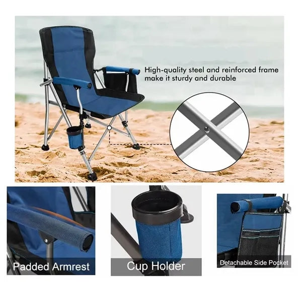 Folding Outdoor Camping Chair with carry Bag and Cup Holder