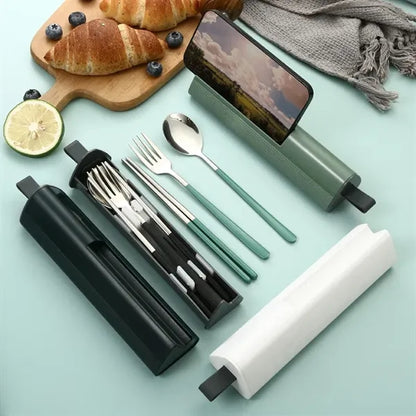 Portable Silverware Lunch Box