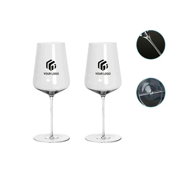 2pcs Made Lead-Free Crystal Classic Stemmed Red Wine Glasses