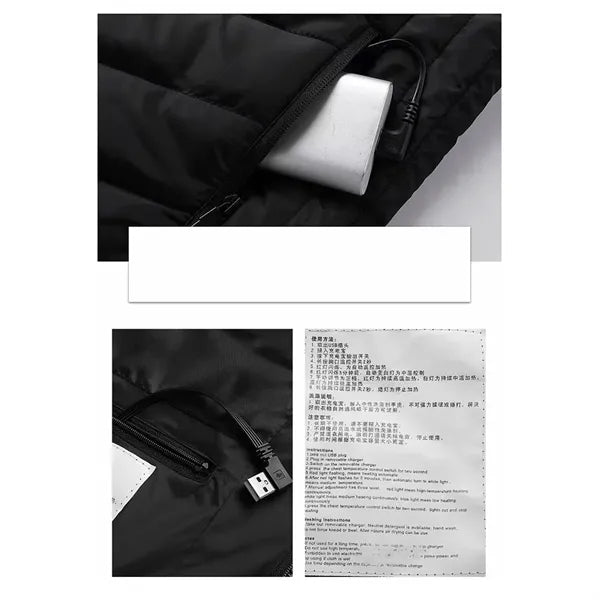 Heated Winter Vest 2 part Intelligent Jacket