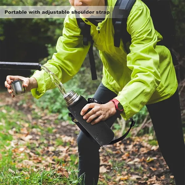 Bottle Cooler Sleeve Carrier with Adjustable Shoulder Strap