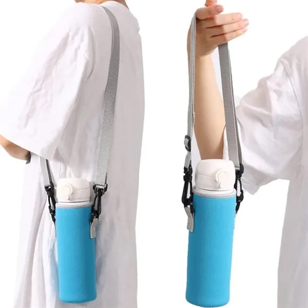 Bottle Cooler Sleeve Carrier with Adjustable Shoulder Strap