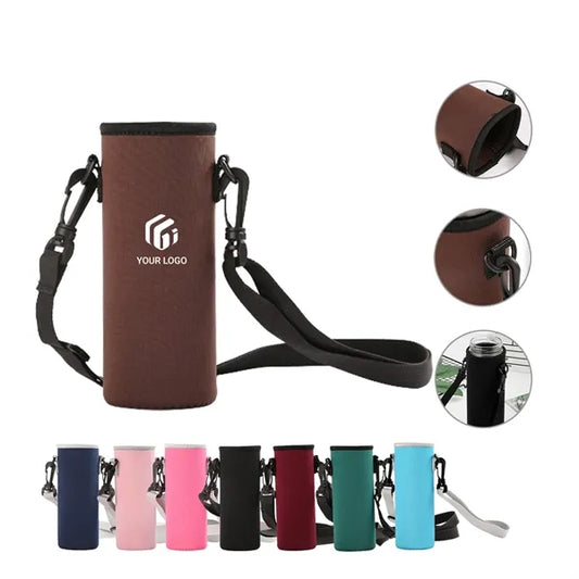 Bottle Cooler Sleeve Carrier with Adjustable Shoulder Strap