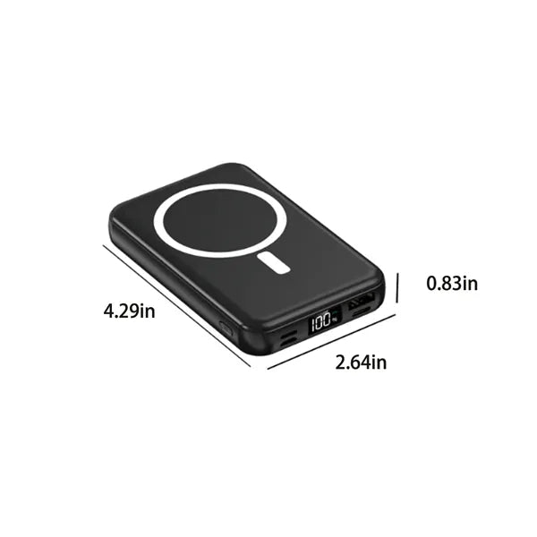 Fast charging 10000mAh portable wired magnetic power bank