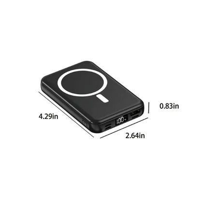 Fast charging 10000mAh portable wired magnetic power bank