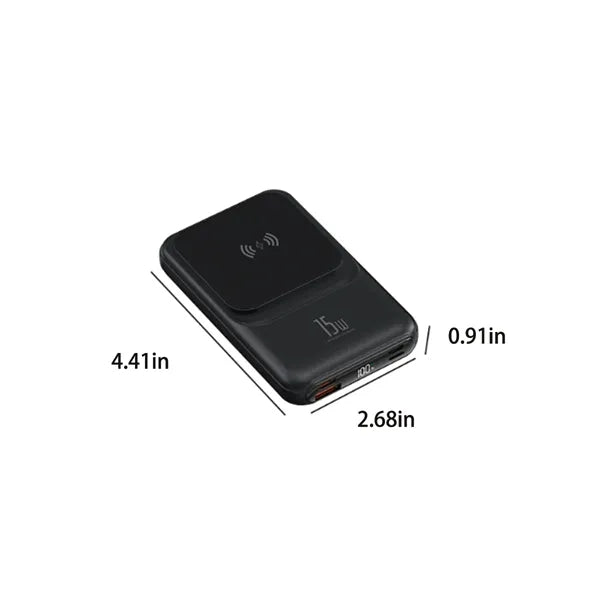 10000 mAh Multifunctional Portable Magnetic Wired Power Bank