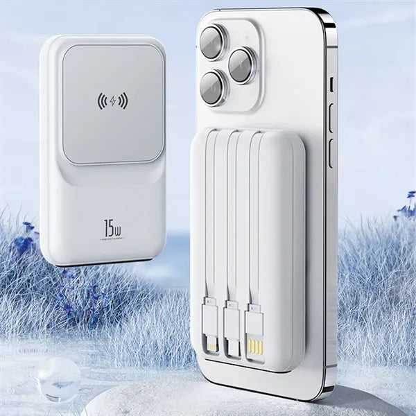 10000 mAh Multifunctional Portable Magnetic Wired Power Bank