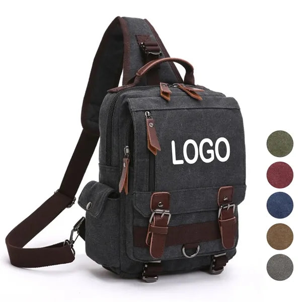 Canvas Crossbody Messenger Bag