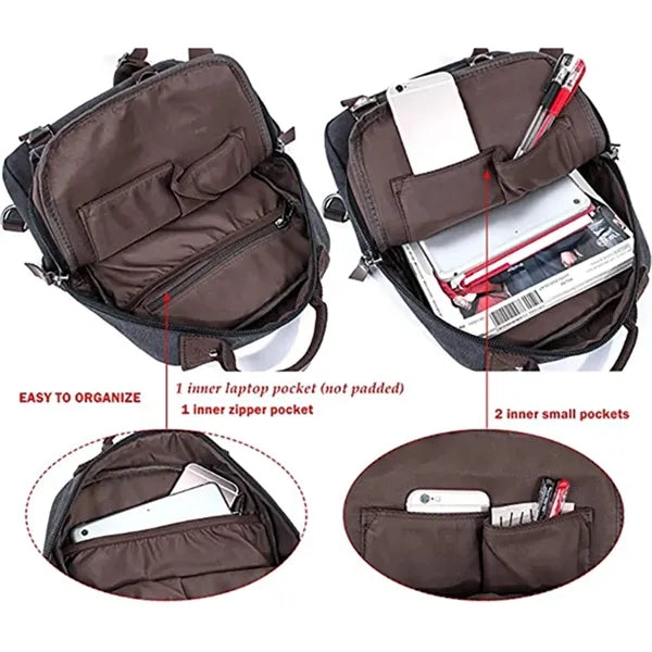 Canvas Crossbody Messenger Bag