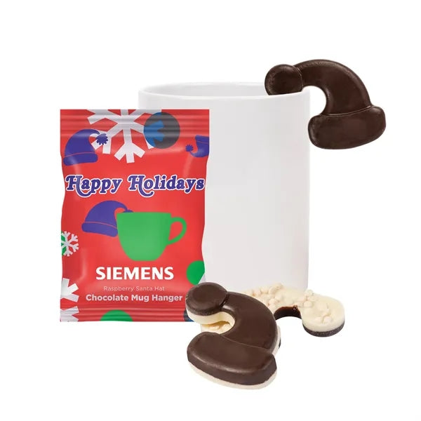 Holiday Mug Hanger- Raspberry Santa Hat