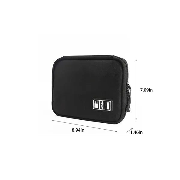 Electronic accessories portable travel cable organizer pouch