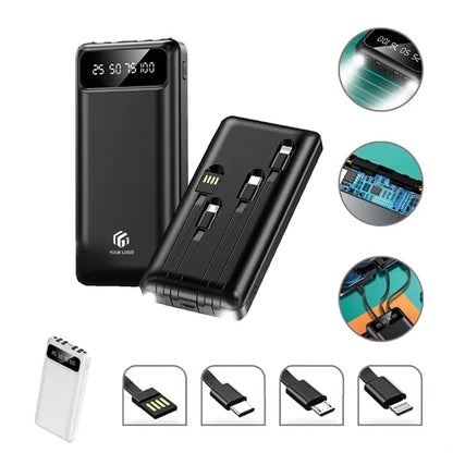 20000mAh Multifunctional Portable Wired Lighting Power Bank