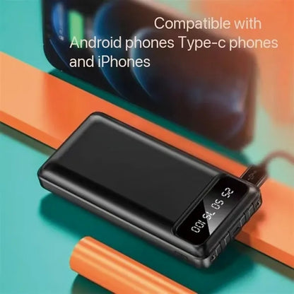 20000mAh Multifunctional Portable Wired Lighting Power Bank