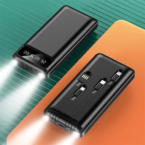 20000mAh Multifunctional Portable Wired Lighting Power Bank