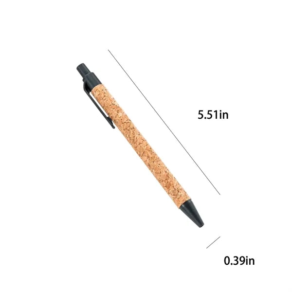Cork and wheat straw Wood Grain Plastic ballpoint pen