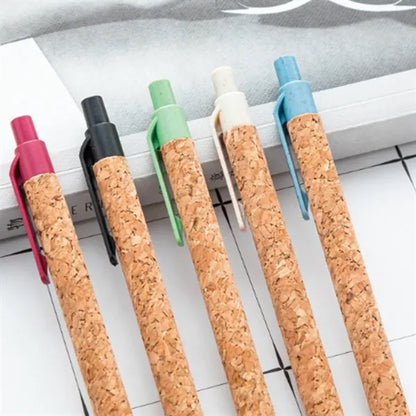 Cork and wheat straw Wood Grain Plastic ballpoint pen
