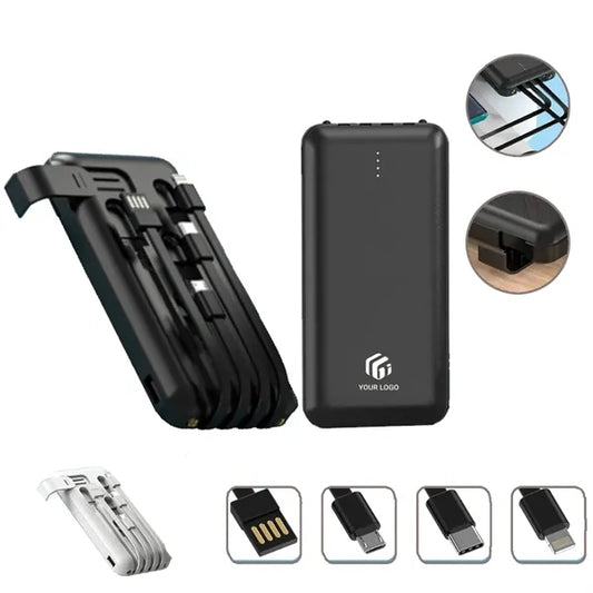 10000mAh large capacity portable hidden bracket power bank