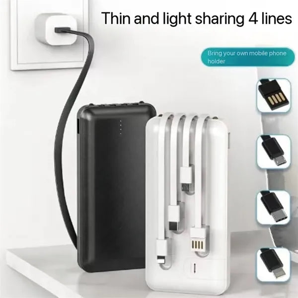 10000mAh large capacity portable hidden bracket power bank
