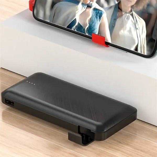 10000mAh large capacity portable hidden bracket power bank