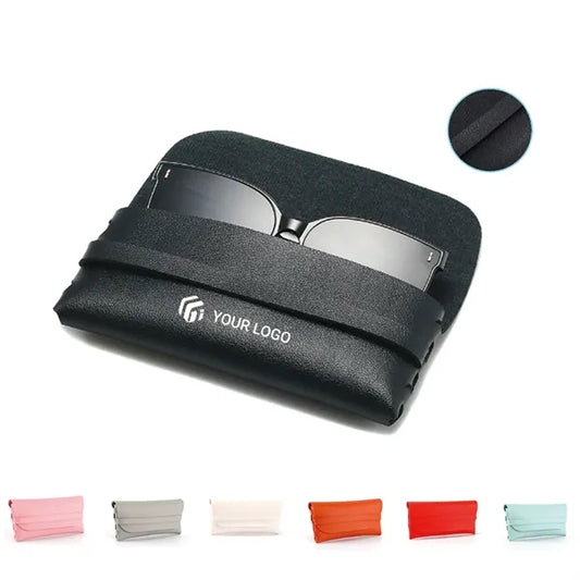 For Men Women Soft Portable Leather Eyeglass Protector Case