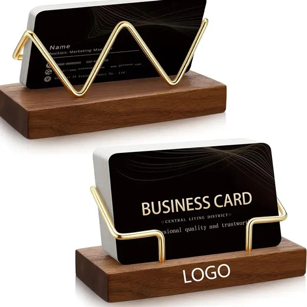 Wooden business card display