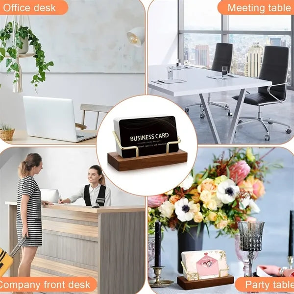 Wooden business card display